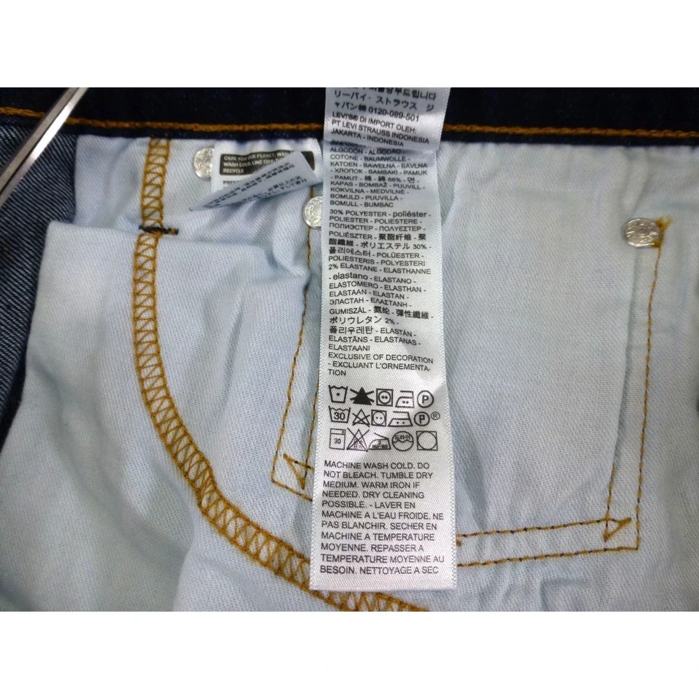 Levis 513 Slim Straight Jeans 36x30 Dark Wash Denim Mens Pants New With Tags